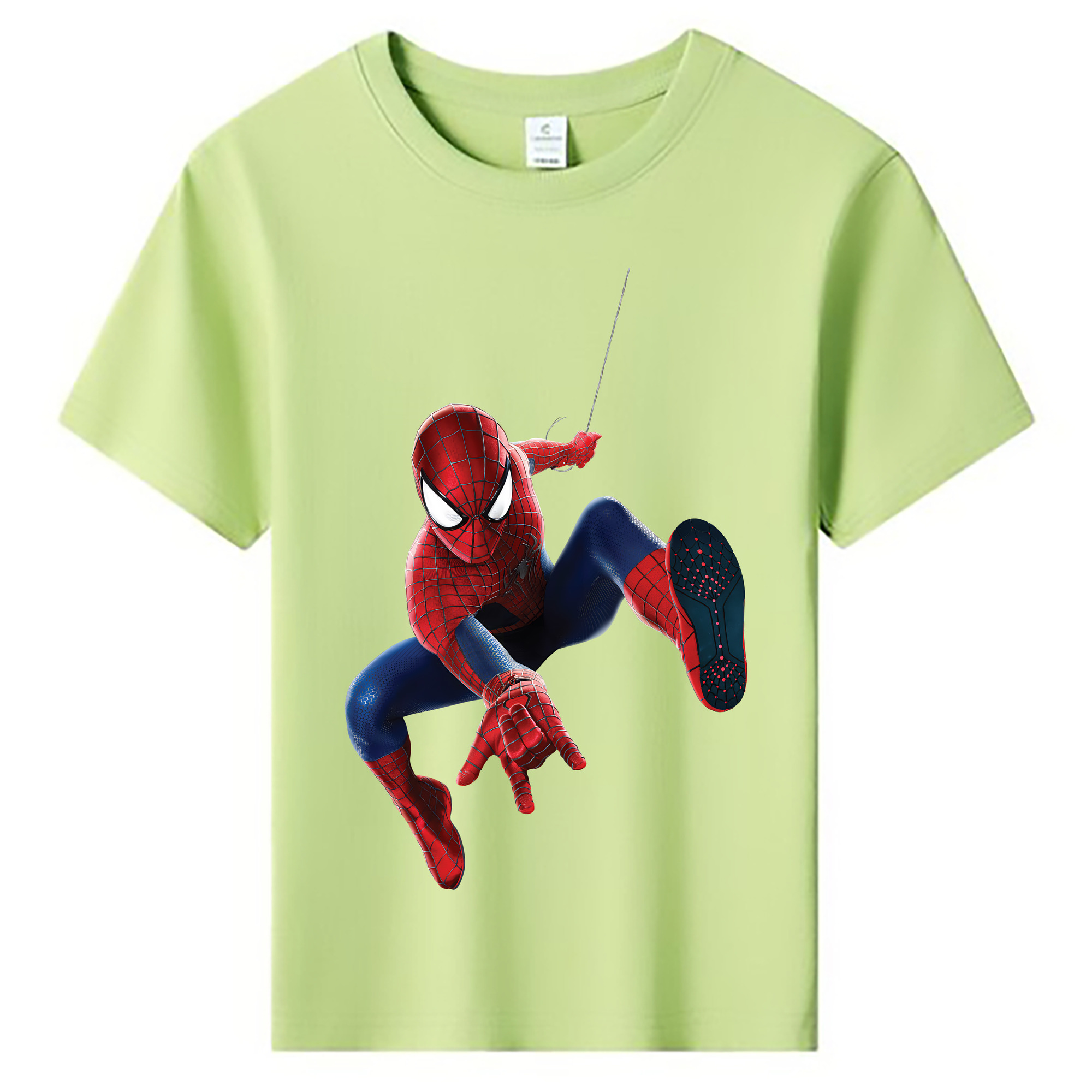 （画像用） Spider Man スパイダーマン 綿100％キッズTシャツ（フロントプリント）